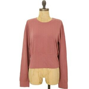 Truly Madly Deeply Crewneck Pullover Knit Top S Long Sleeve Lt Mulberry EUC B6